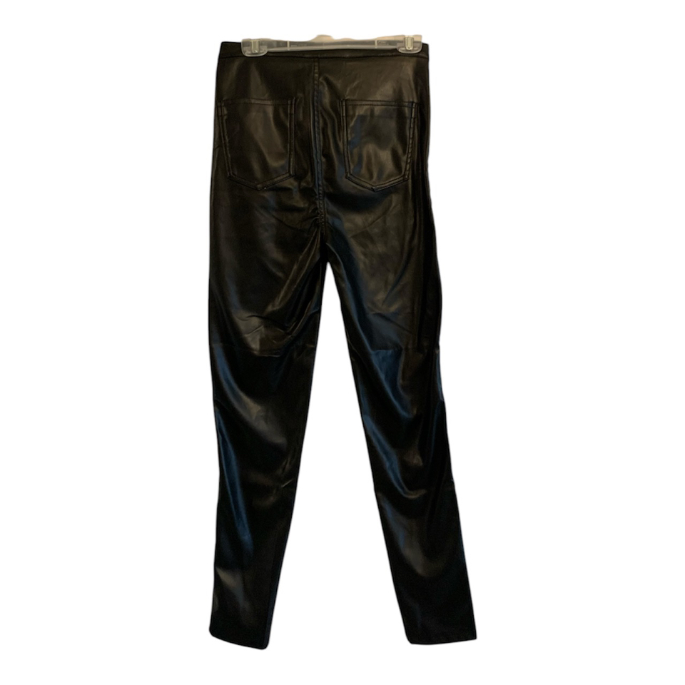 NWT Wet Seal Faux Black Leather Straight Leg Pants - photo 4