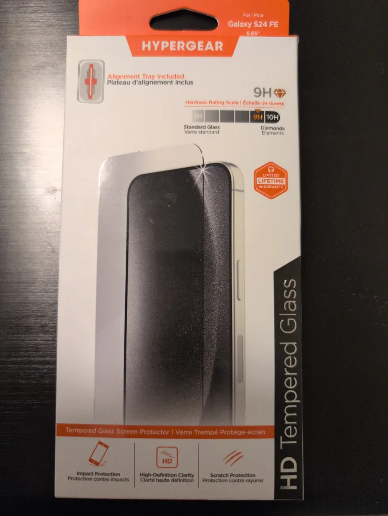HyperGear HD Tempered Glass Screen Protector for Galaxy S24 FE thumbnail