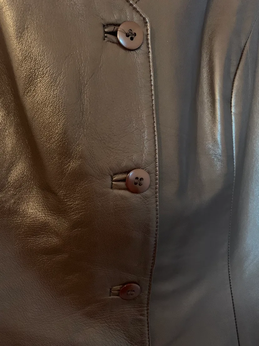 Brown Danier Leather Vest image indicator(2)