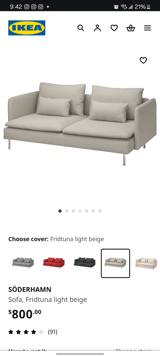 Half Price IKEA  Sofa