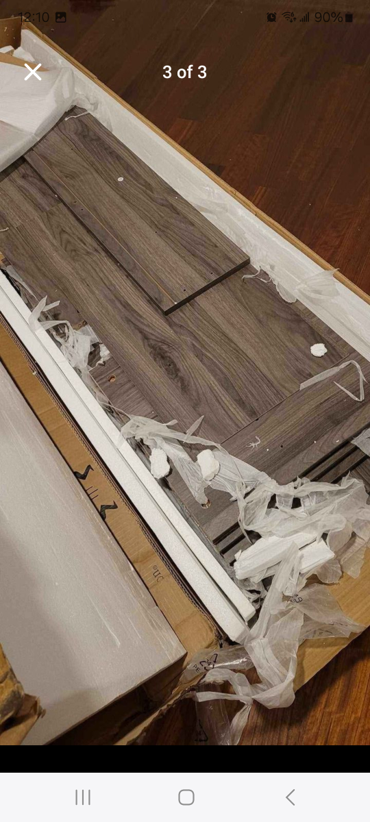 Walker Edison 60" TV Console with Record Storage - Slate Grey - photo 3