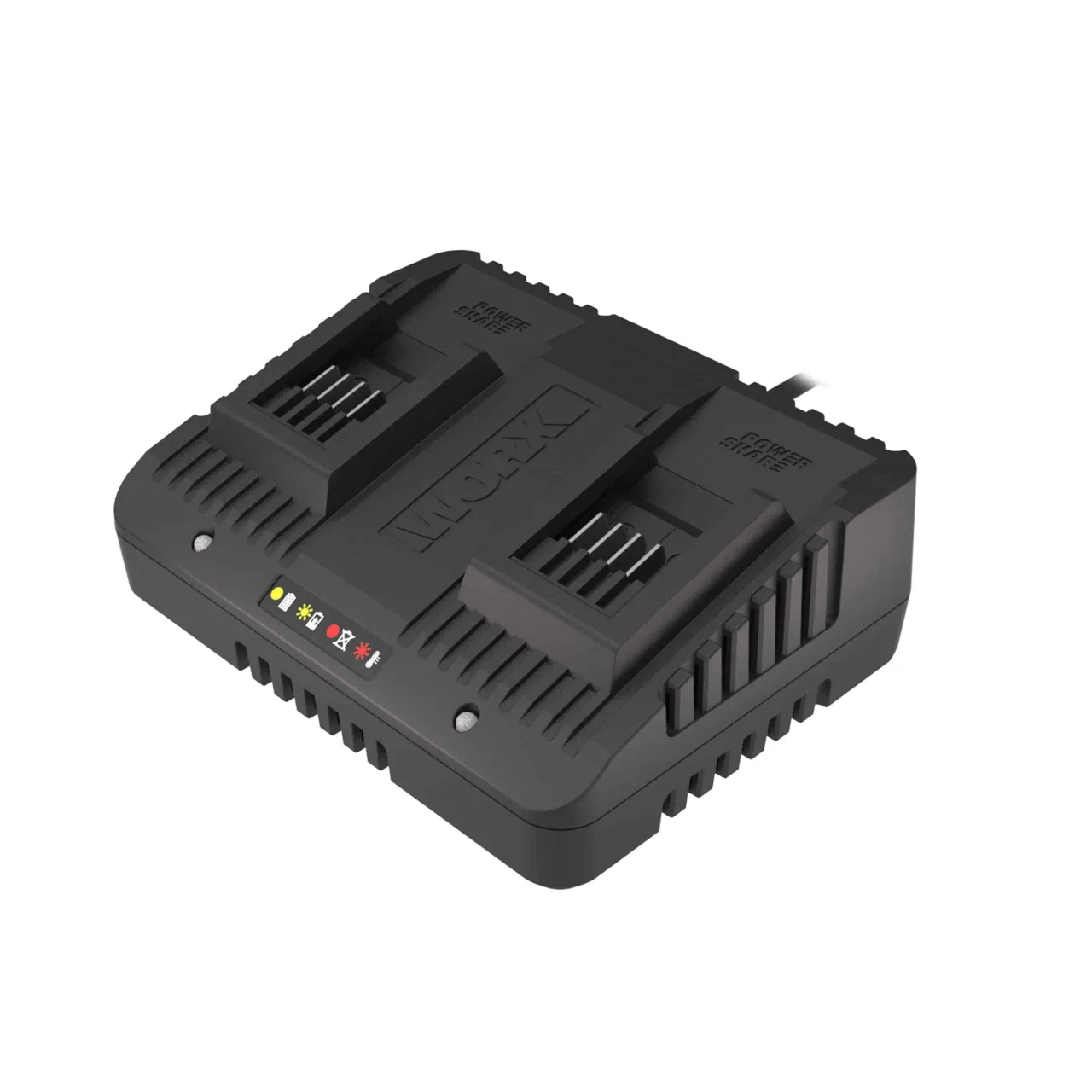 2X WORX 20V 5.0Ah Lithium Batteries & Dual Charger – WA3570 image indicator(4)