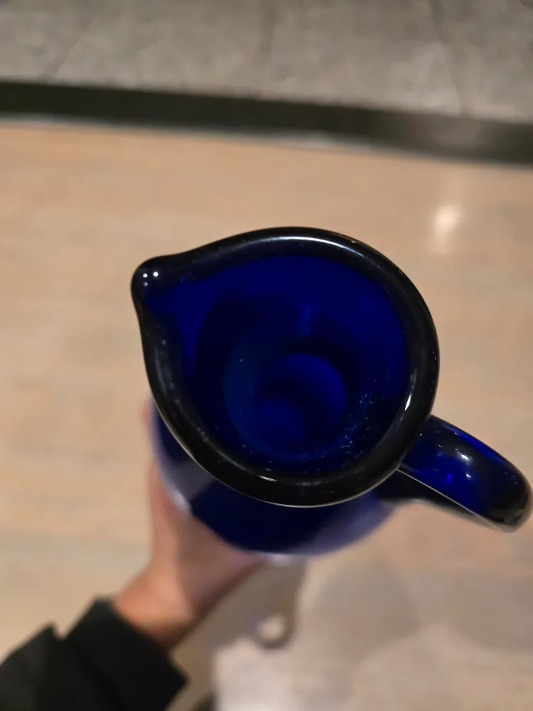 Cobalt Blue Glass Pitcher Vase image indicator(8)