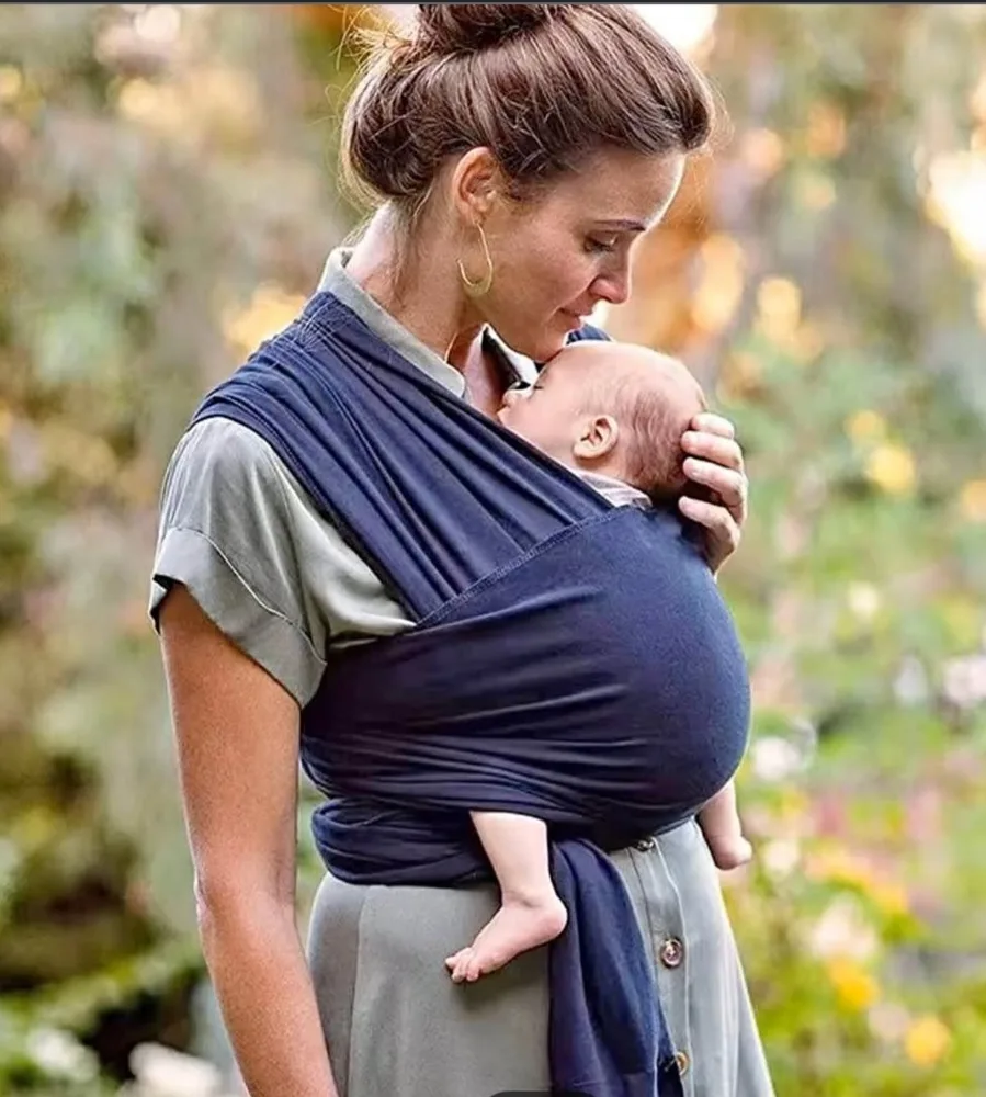 KeaBabies Baby Wrap - Navy Blue image indicator(2)