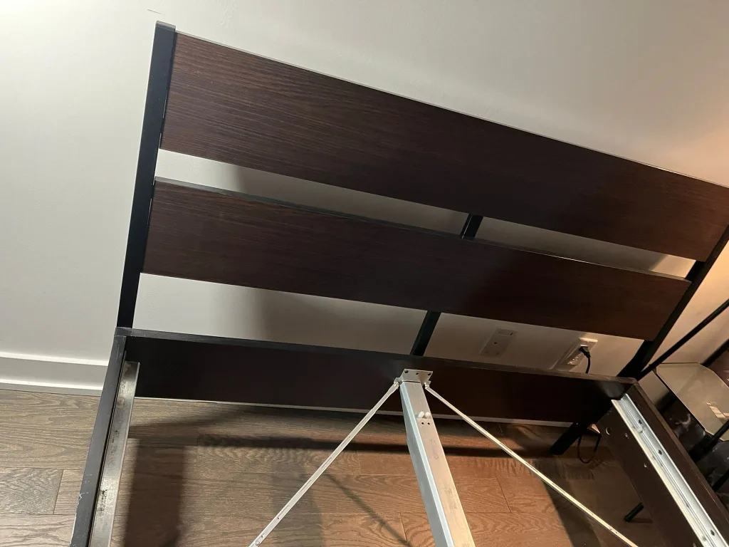 Full Size Bed Frame w/ slates and Mattress image indicator(4)