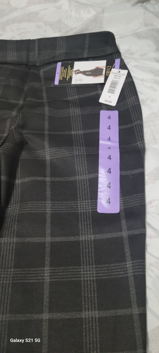 Black and Grey Plaid Pants