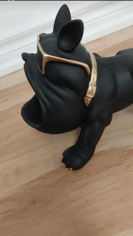 BNIB Black Bulldog  Decorative Tray image indicator(3)