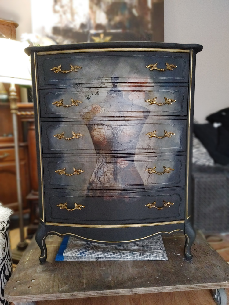 Gorgeous boujee Dresser with Gold Accents - photo 2