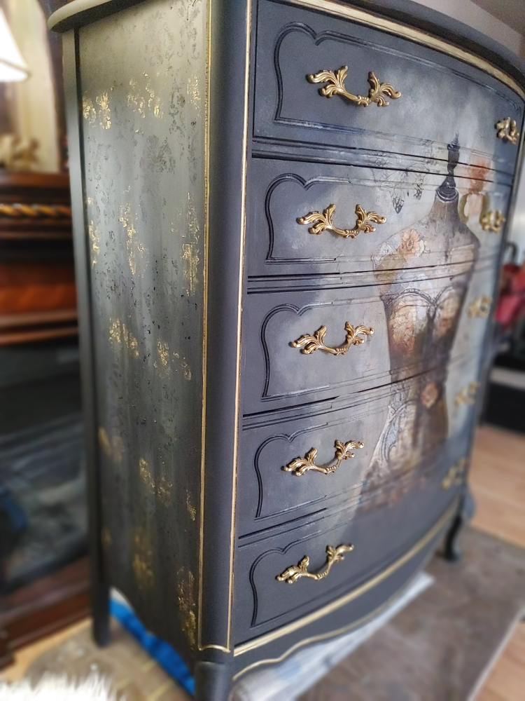 Gorgeous boujee Dresser with Gold Accents - photo 4
