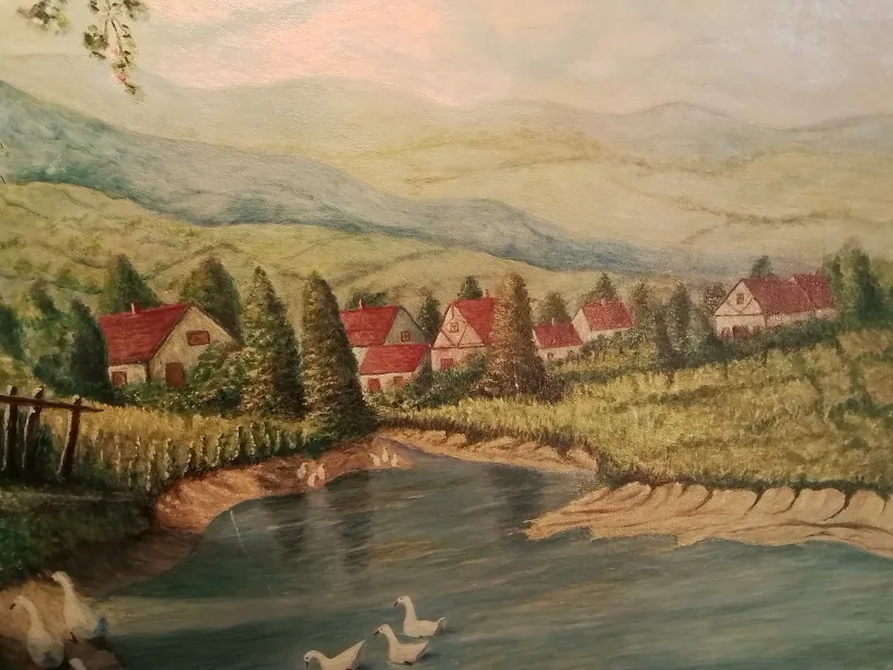 Original Vintage Art In Frame Signed Wc LaFlamme 1956💚 image indicator(4)