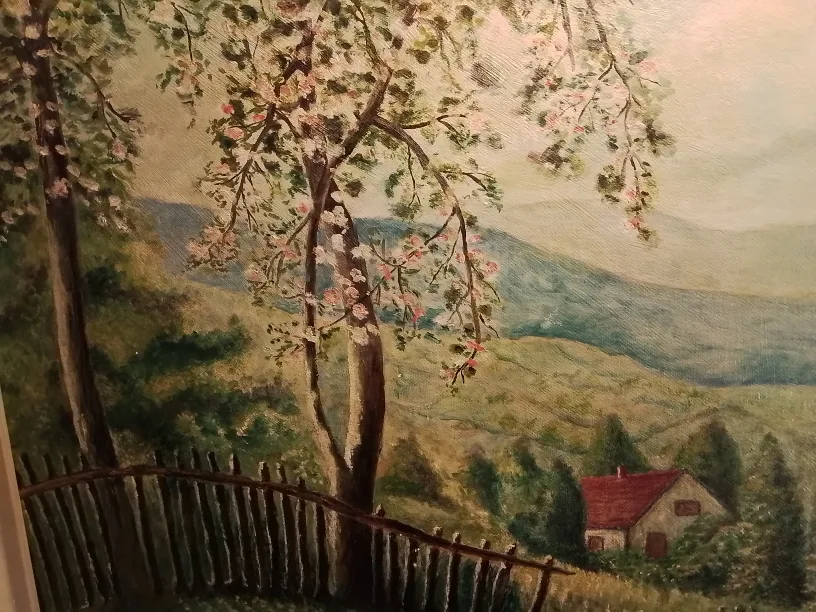 Original Vintage Art In Frame Signed Wc LaFlamme 1956💚 image indicator(6)