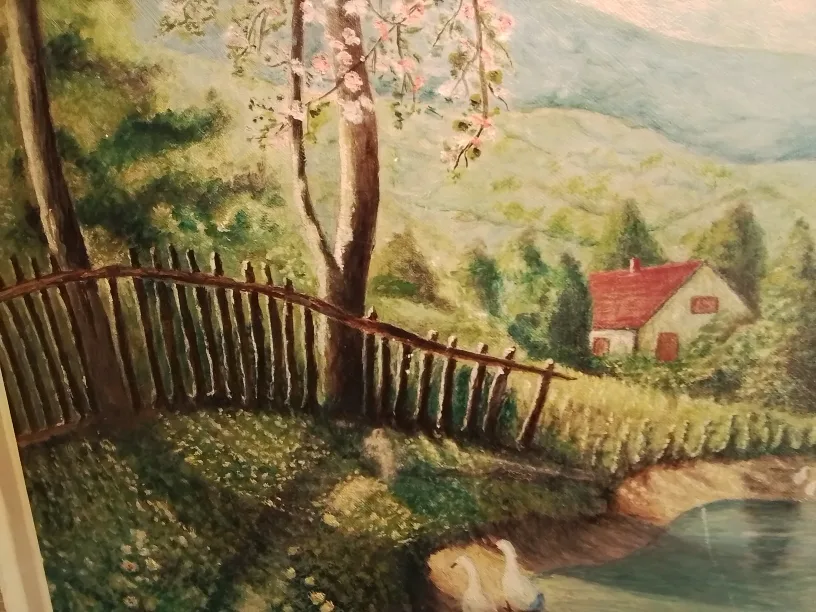 Original Vintage Art In Frame Signed Wc LaFlamme 1956💚 image indicator(7)