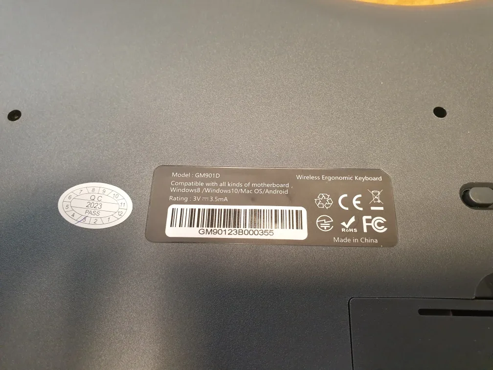 DELUX Ergonomic Wireless Keyboard image indicator(6)