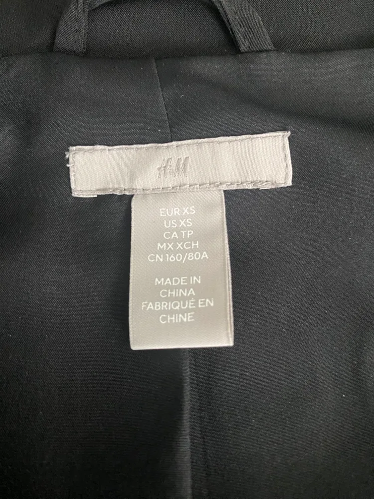 H&M Black Long Blazer Women image indicator(3)