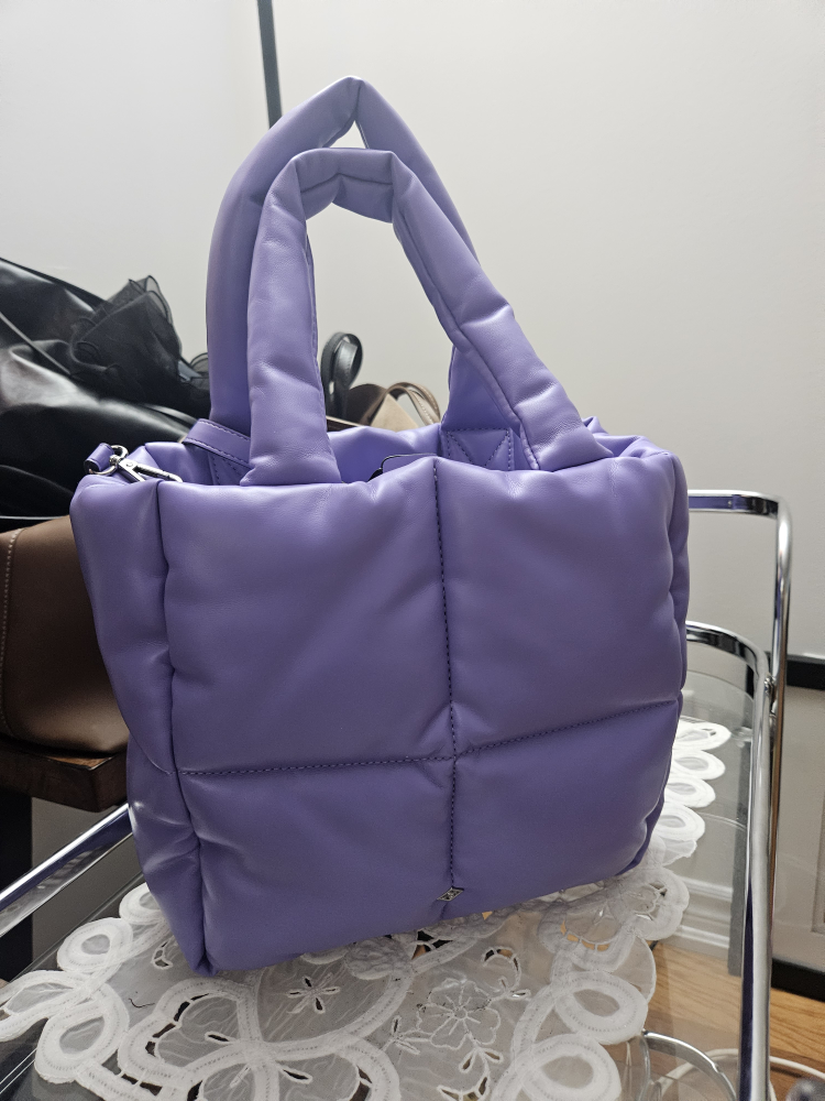 Purple Padded  Handbag