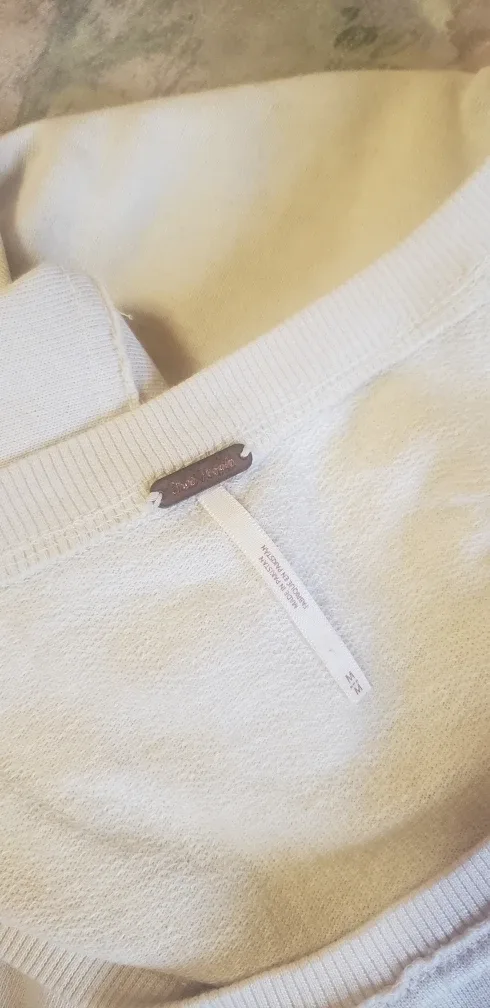 Free People White Long Sleeve Top. Oversized image indicator(3)