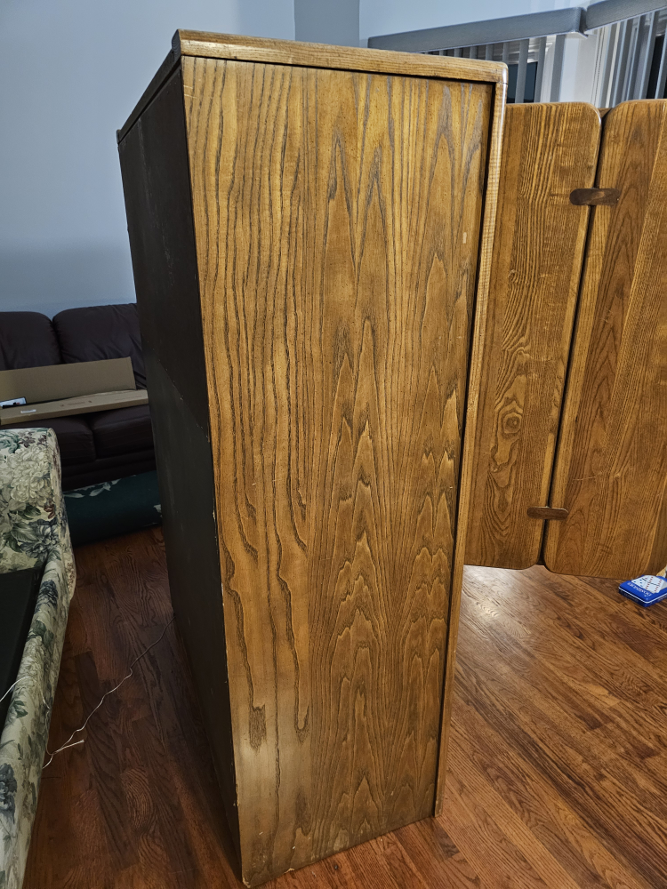Wood Armoire with Drawers