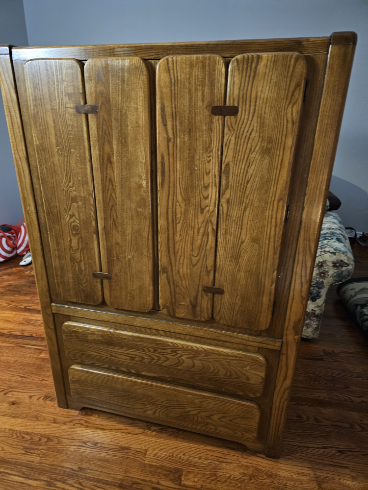 Wood Armoire with Drawers - photo 2