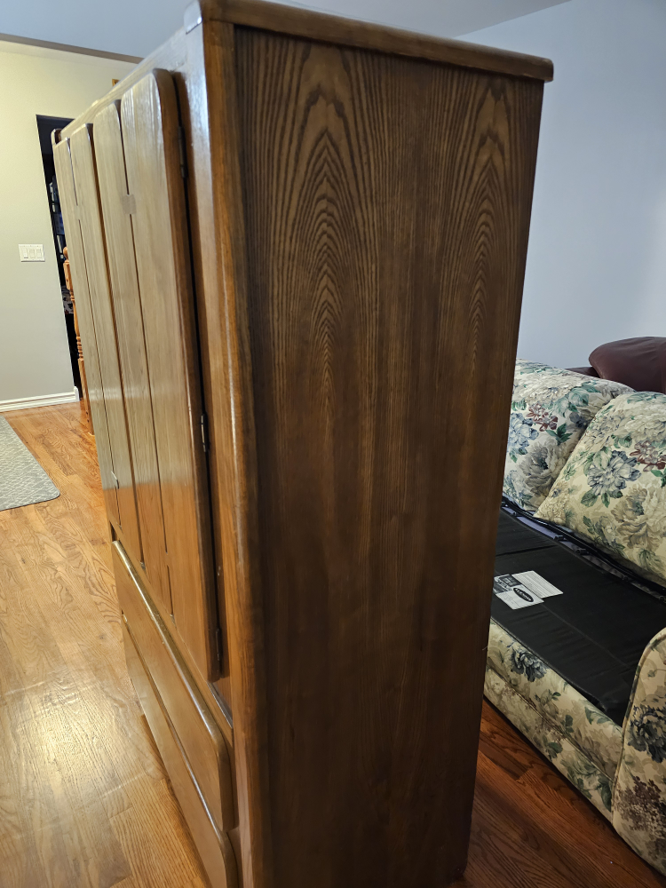 Wood Armoire with Drawers - photo 3