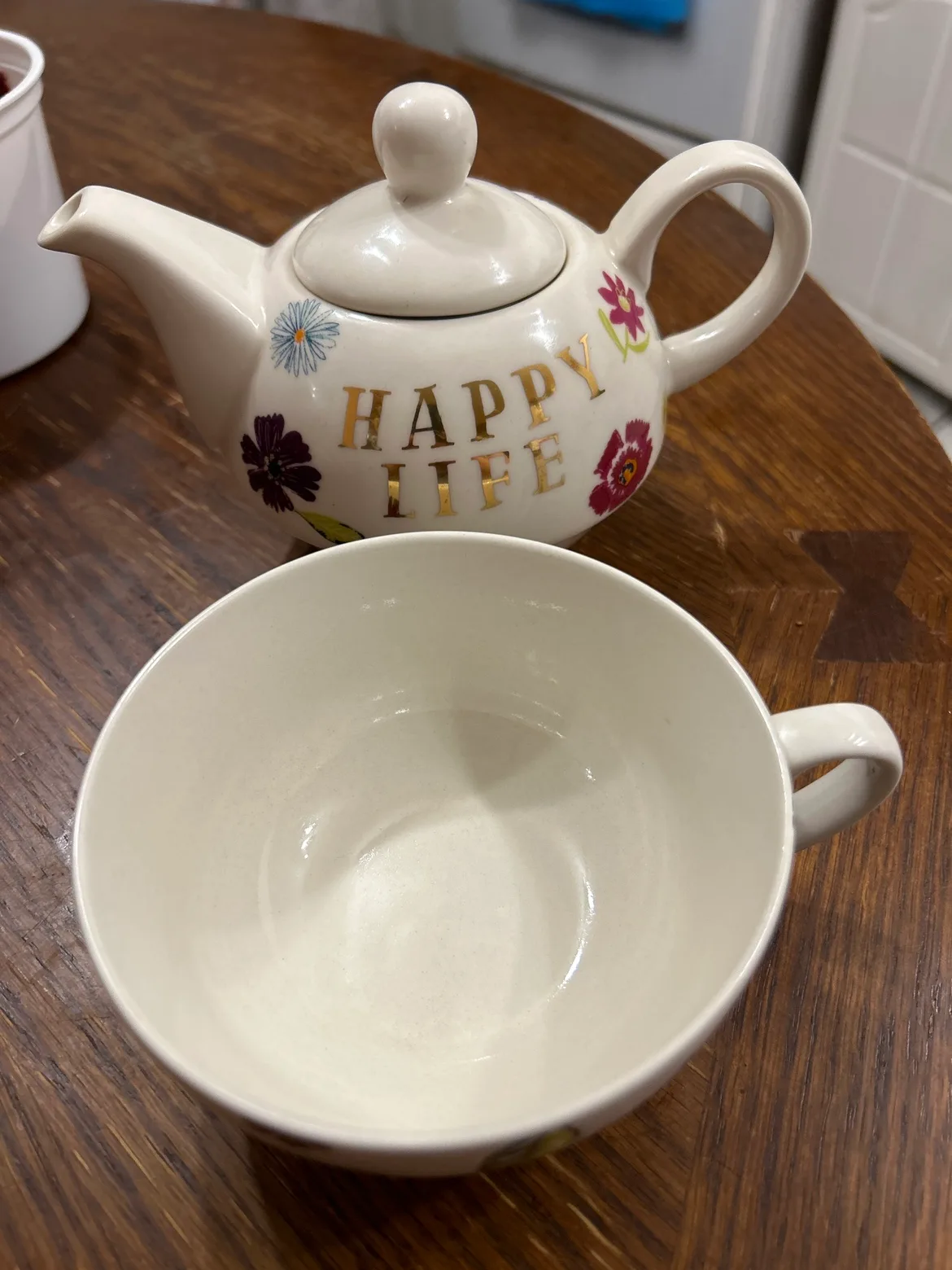 Hand-painted Ceramic Teapot and Cup Set image indicator(3)