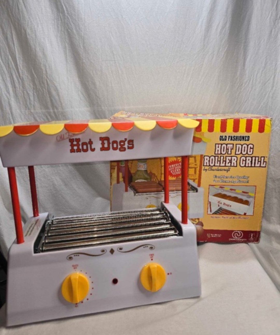Hot Dog Roller Grill with Bun Warmer by Nostalgia Electric