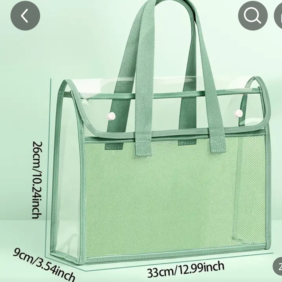 Clear Tote Bag with inner mesh - photo 3