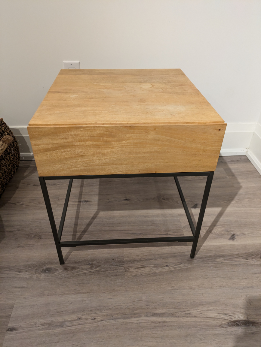West Elm Industrial Grade Side table, Good condition