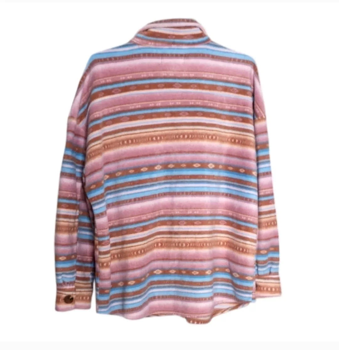 Wild Skye Western Pastel Fleece Shirt women's XL image indicator(2)