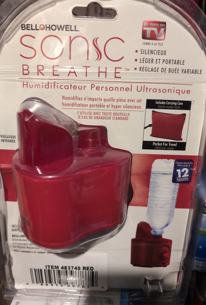 Bell+ Howell Red Portable Ultrasonic Humidifier