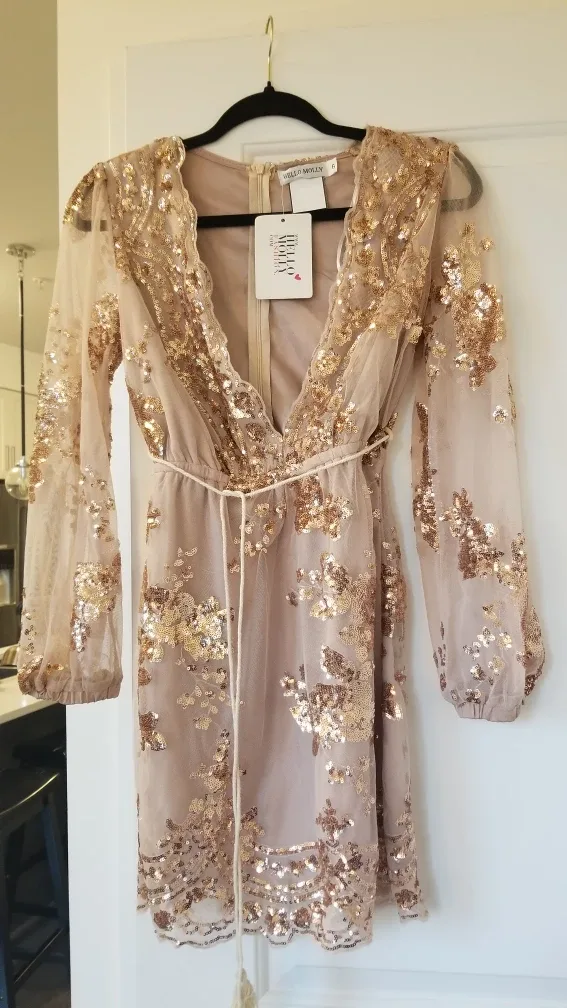 Gold Sequin Dress thumbnail