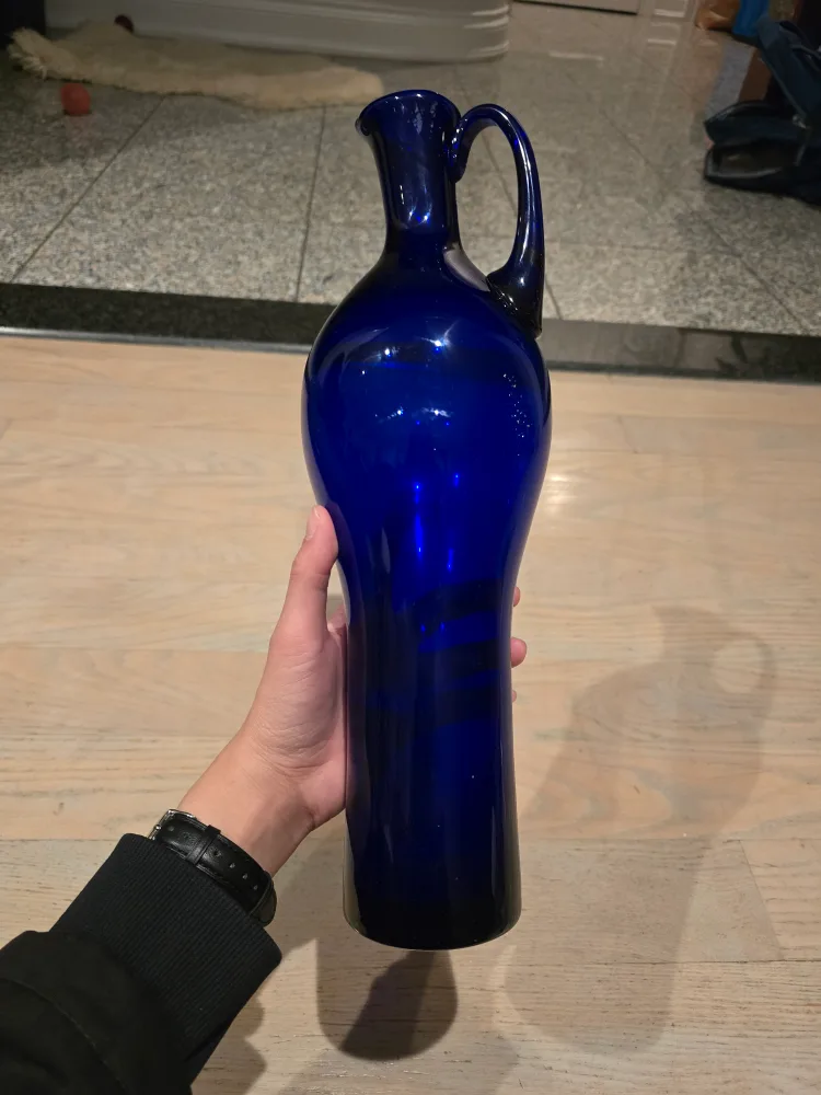 Cobalt Blue Glass Pitcher Vase image indicator(4)