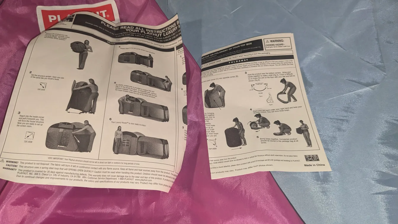 GIANT Cinderella Playhut Deluxe Tent Special Ed w/ Furniture OBO image indicator(9)