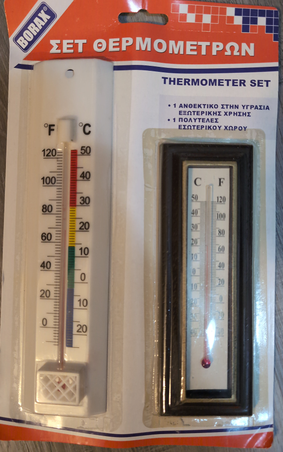 Borax Thermometer Set