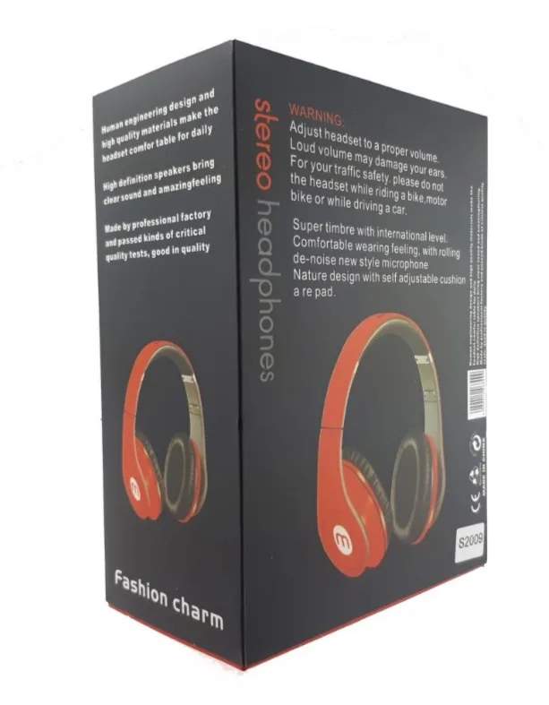 Brand new wired foldable headphones in box. image indicator(5)