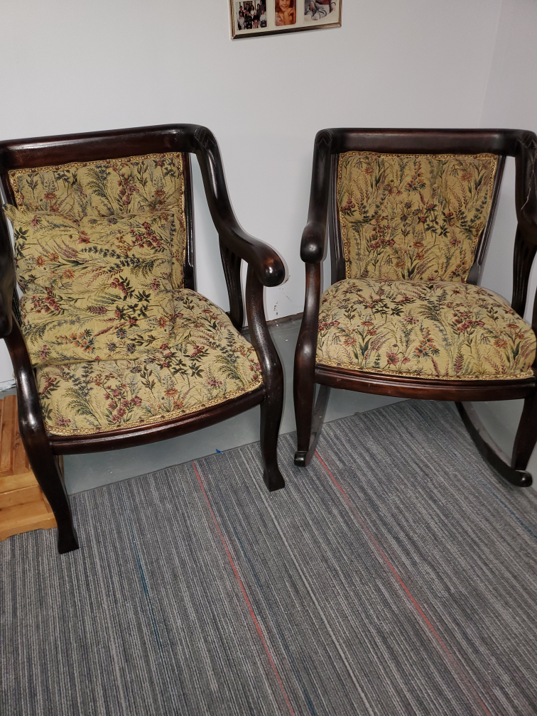 Antique Love Seat and Two Matching Chairs - photo 4
