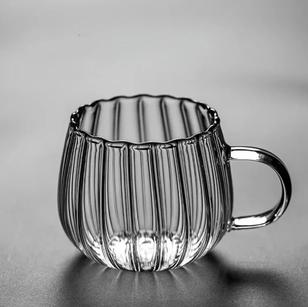 4 Pieces Glass Pumpkin Tea Cups/ Mugs image indicator(2)