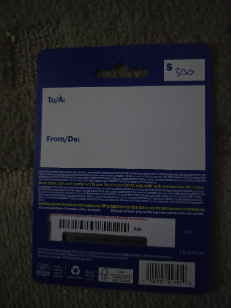 $300 Best Buy Gift Card - photo 2