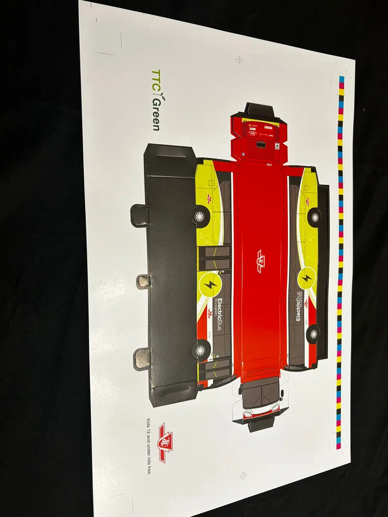 TTC Electric Bus Paper Model#ThriftyPicks image indicator(5)