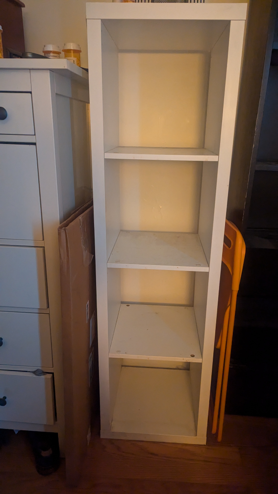 White Bookshelf/Storage Cubes x3