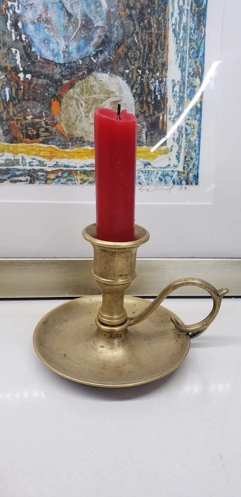 Vintage Candleholder in bras decorative accent
