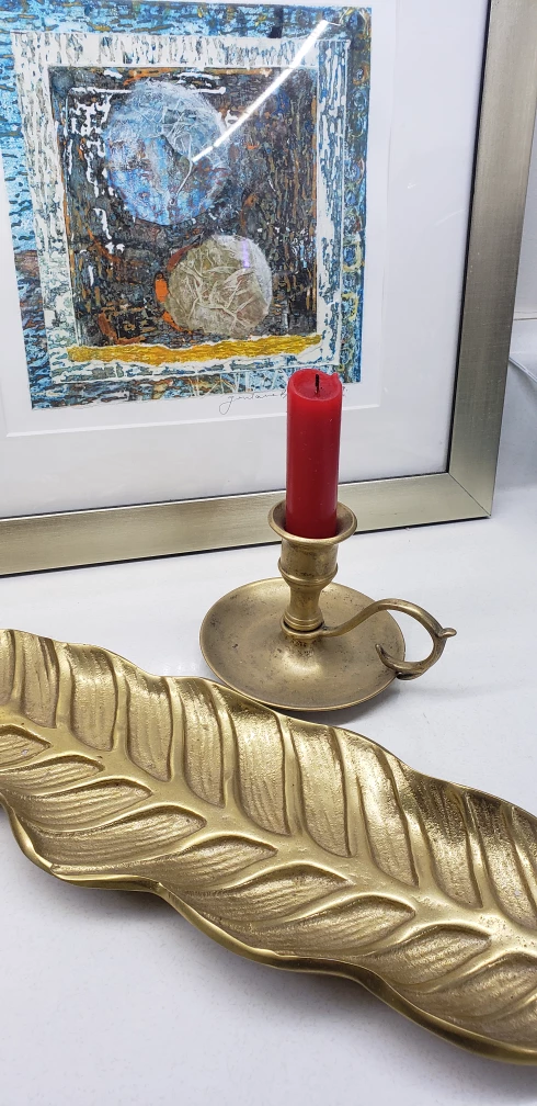 Vintage Candleholder in bras decorative accent - photo 2