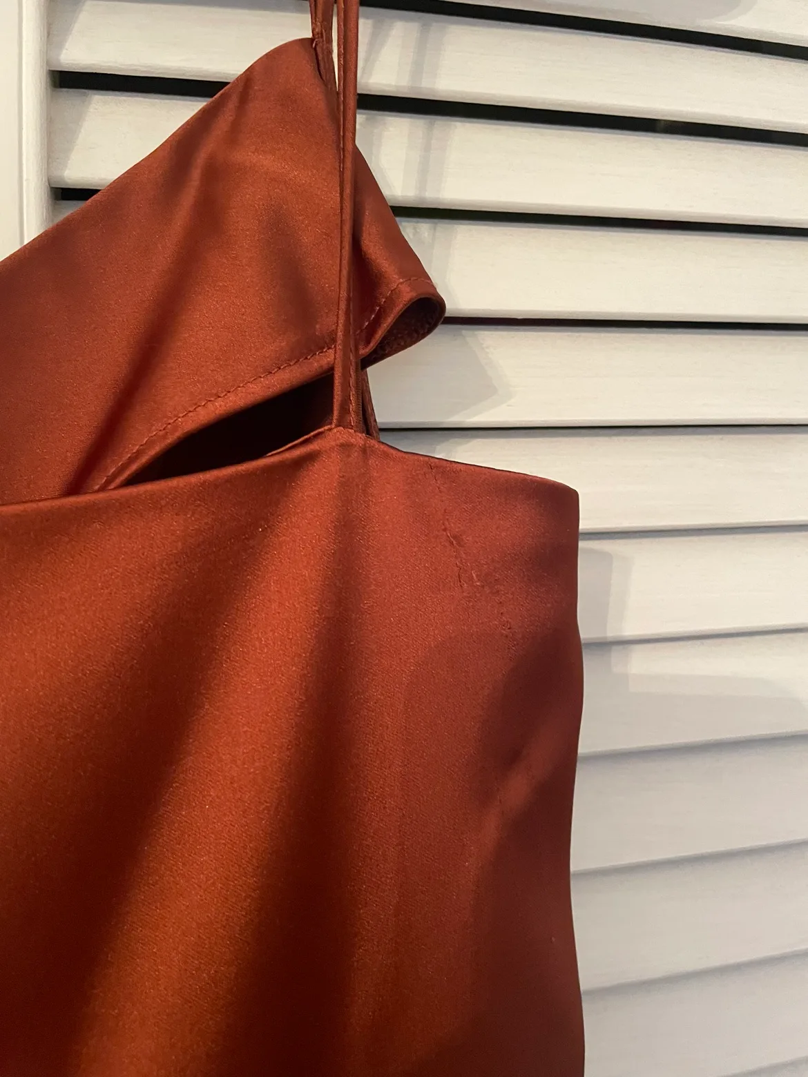 Brown cowl neck dress image indicator(7)