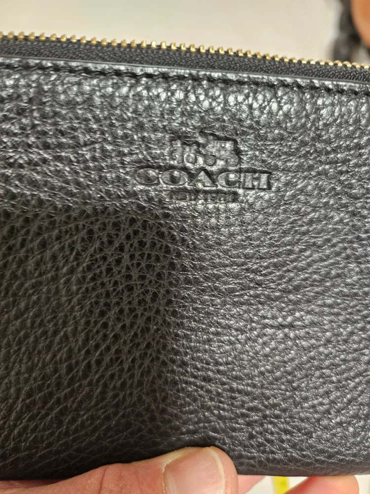 Coach Black Leather Wristlet image indicator(3)