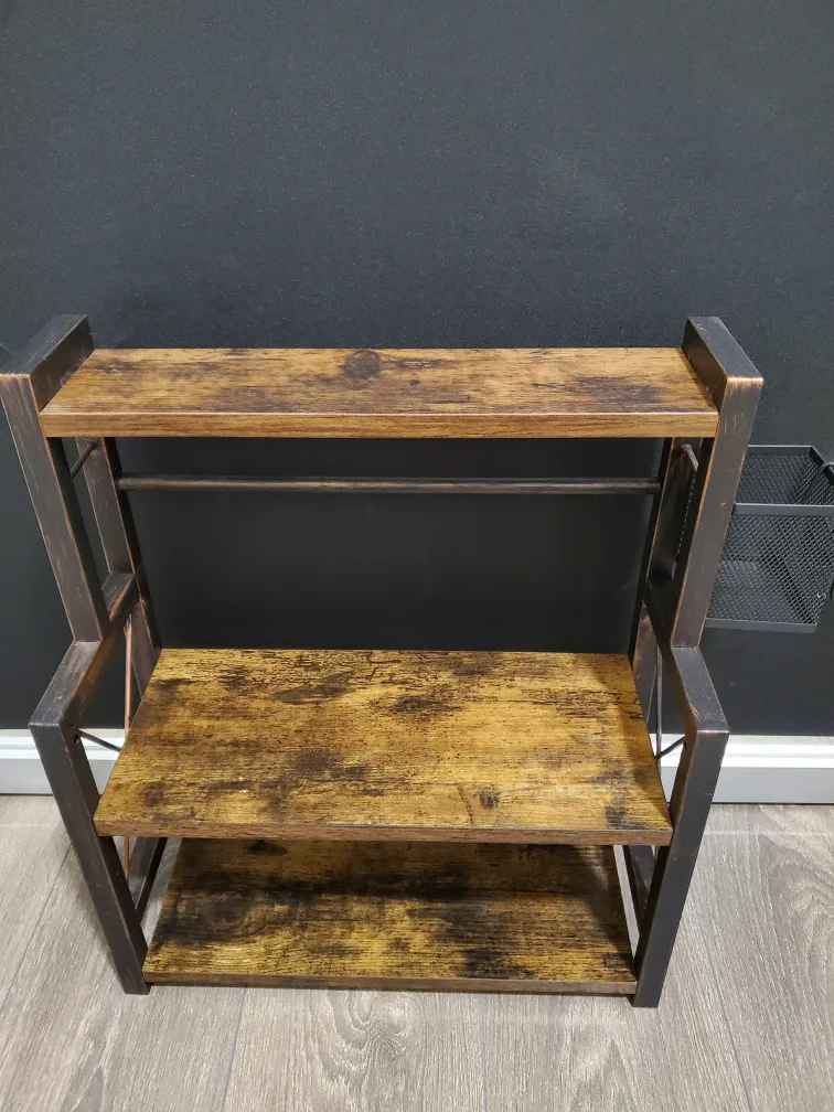 Rustic 2-Tier Shelf with Metal Baskets image indicator(2)