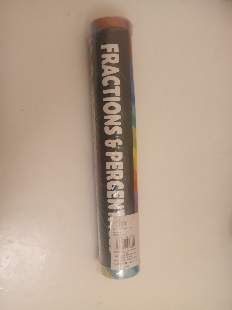 Fractions and Percentages Chart Poster #freecycle - photo 2