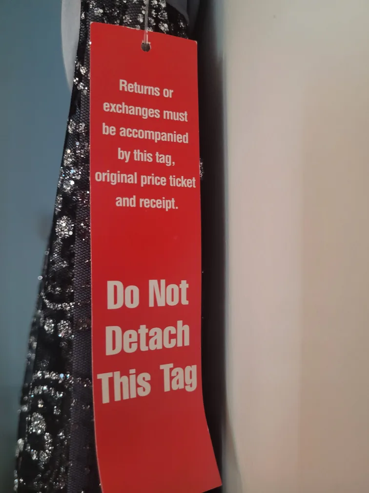 #ThriftyPicks - A. Byer Strapless Dress Sz 3 Black/Silver image indicator(4)