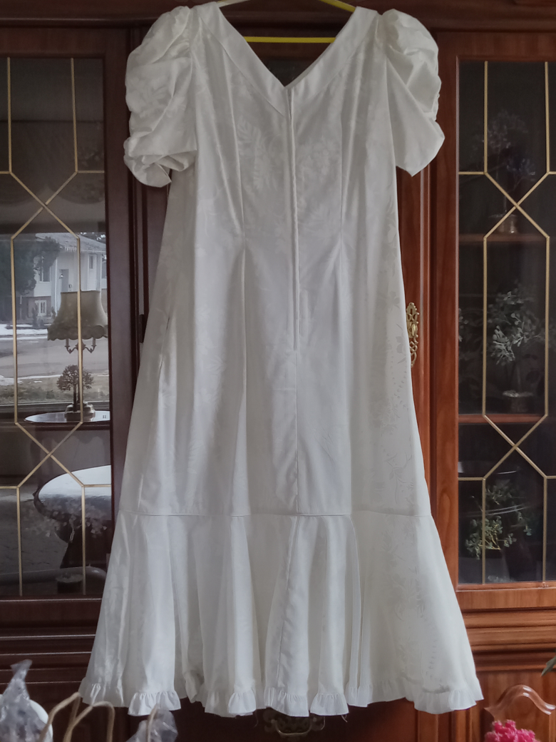 Vintage White Puff Sleeve Dress