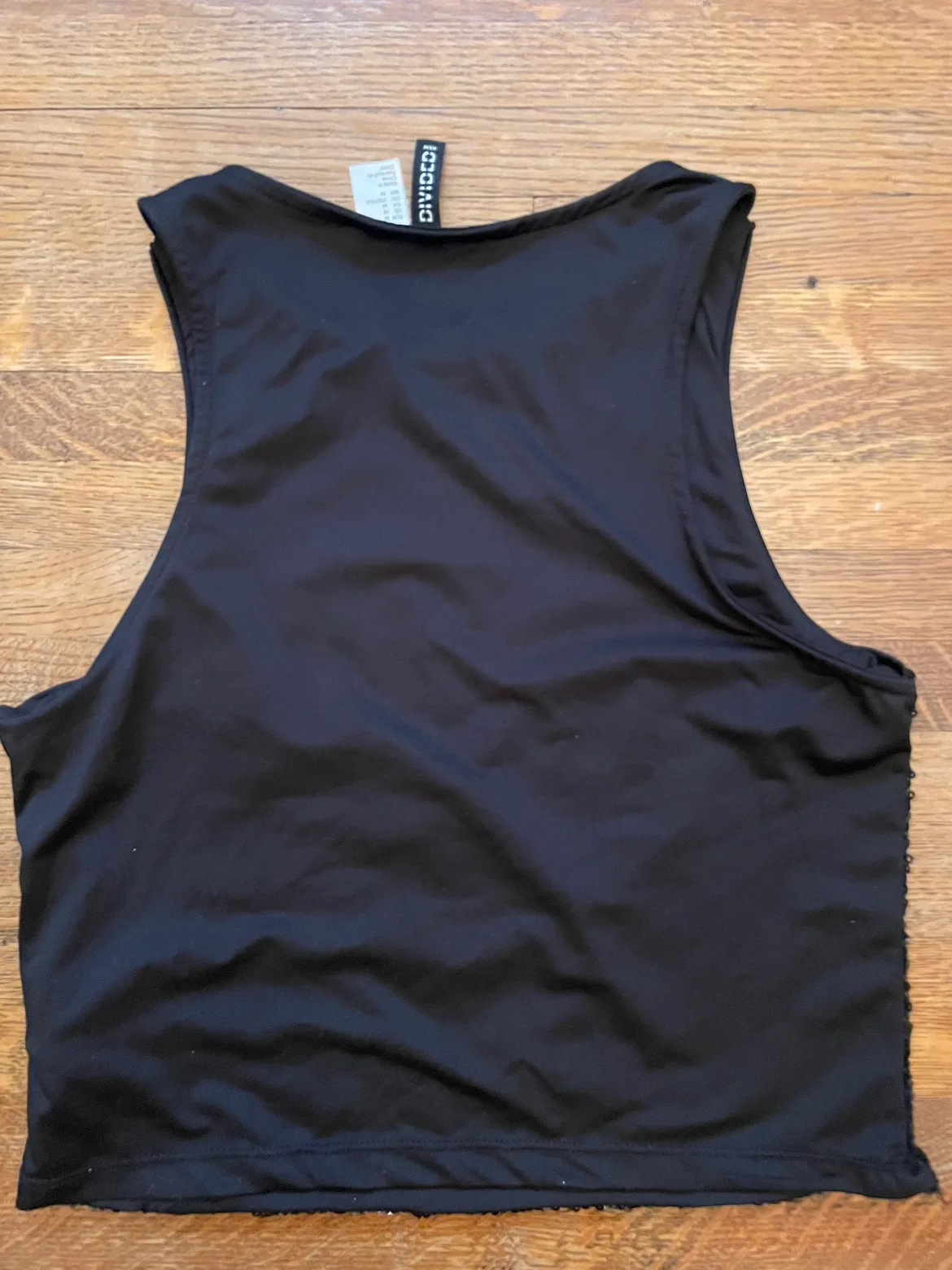 Black sequin tank top image indicator(4)
