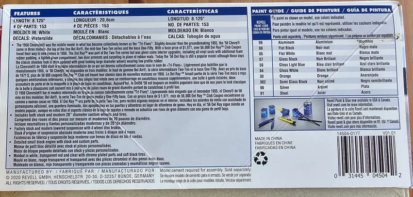Revell 1956 Chevrolet Del Ray 2 in 1 Model Kit image indicator(3)