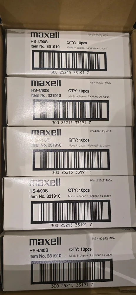 NEW! CASE of 5 x 10 Pack Maxell HS-4/90s 4mm Data Cartridges image indicator(7)
